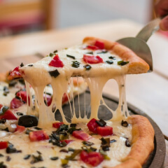 pizzeria template homemade mozarella